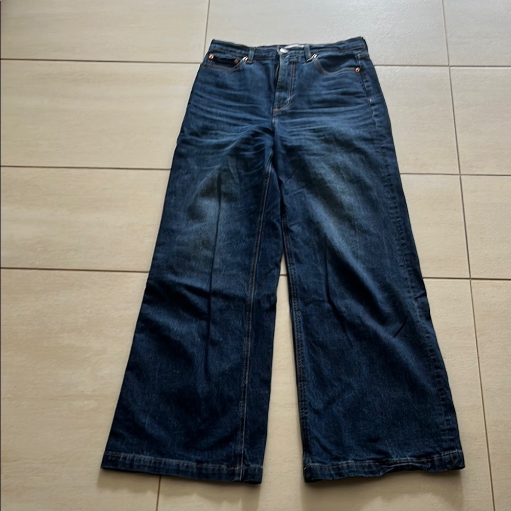 Pistola Blue Wide-Leg Women Jeans
